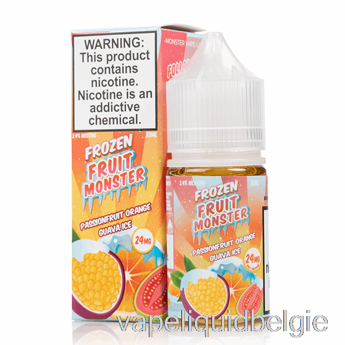 Vape België Ijs Passievrucht Sinaasappel Guave - Bevroren Fruit Monsterzouten - 30ml 48mg